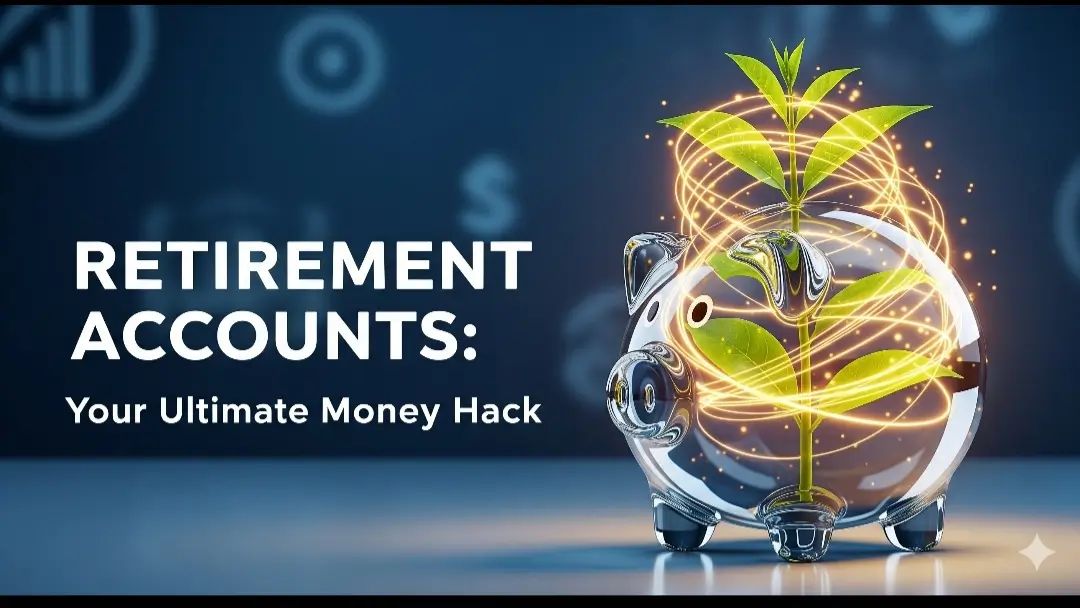 Plant growing inside piggy bank symbolizing retirement savings growth and financial security